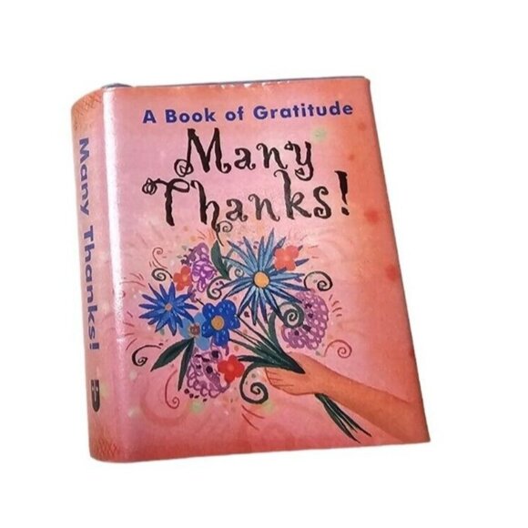 Ariel Books Tiny Tomes Mini Book Many Thanks A Book of Gratitude 1998 Vtg 2" - Picture 1 of 12